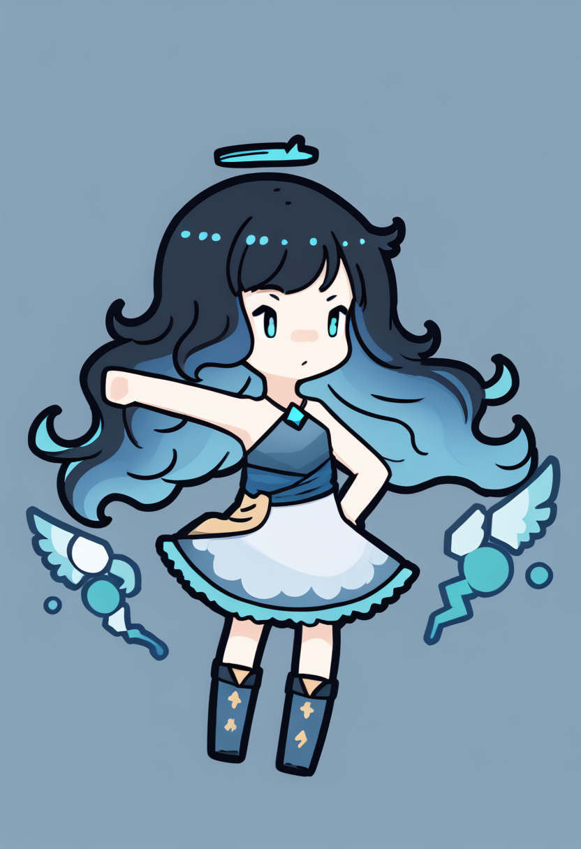 33939-1915805418-2girsl,flying,chibi,full body,boots,orbs,hand on own hip,one arm up,holding,floating hair,wind, __lora_RabbitAndSteelXLLocon_1_,.png